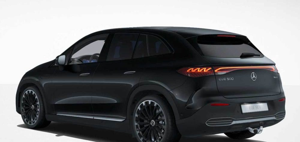 Heckansicht des Mercedes Benz EQE 500 AMG